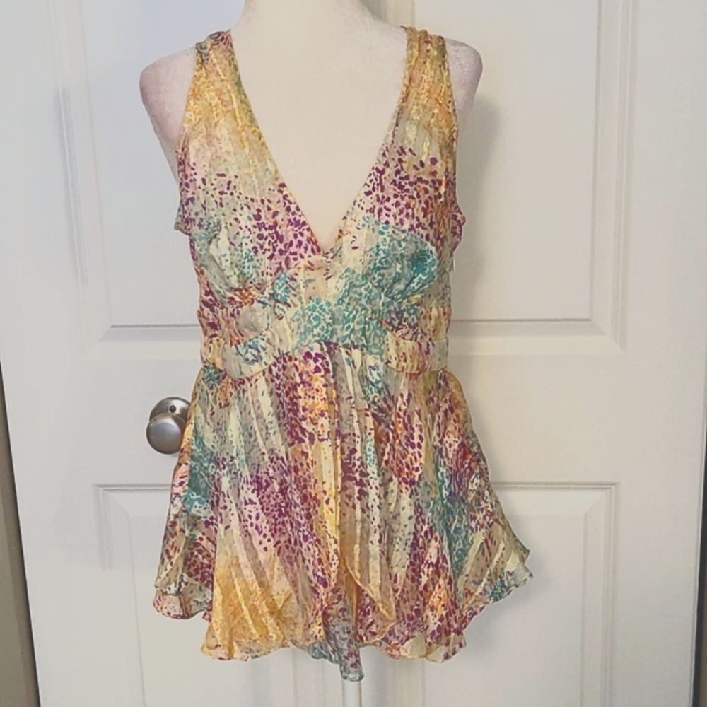 NWT Rebecca Taylor sexy silk tank size 12